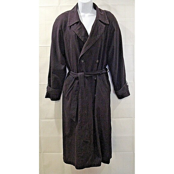 Brem Rainwear Trench Coat Womens 14P Black Lined Made in Russia Lightweight 14P - Picture 1 of 6